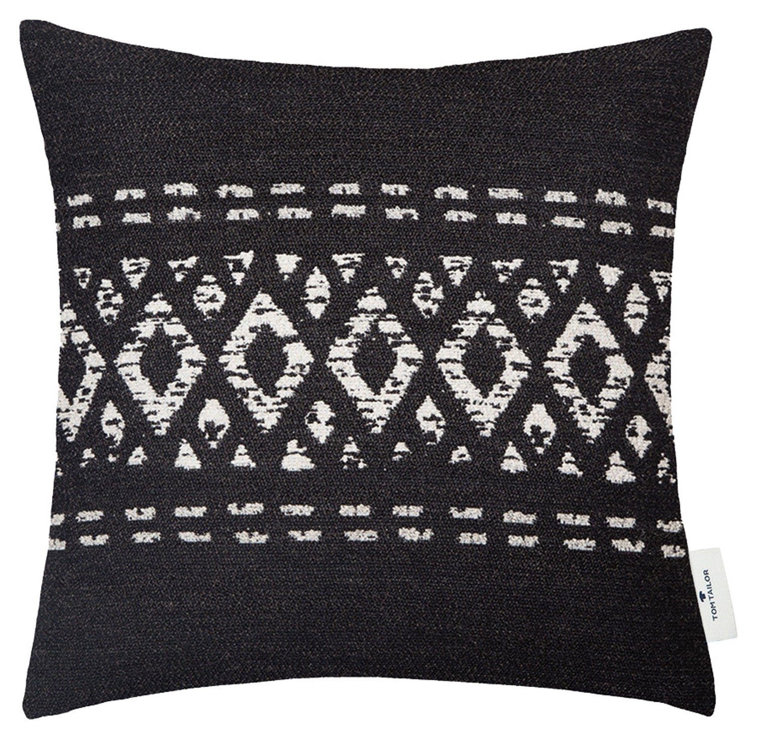 Kissenhülle T-ETHNO RHOMBUS, Schwarz, Kunstfaser, 40 günstig online kaufen