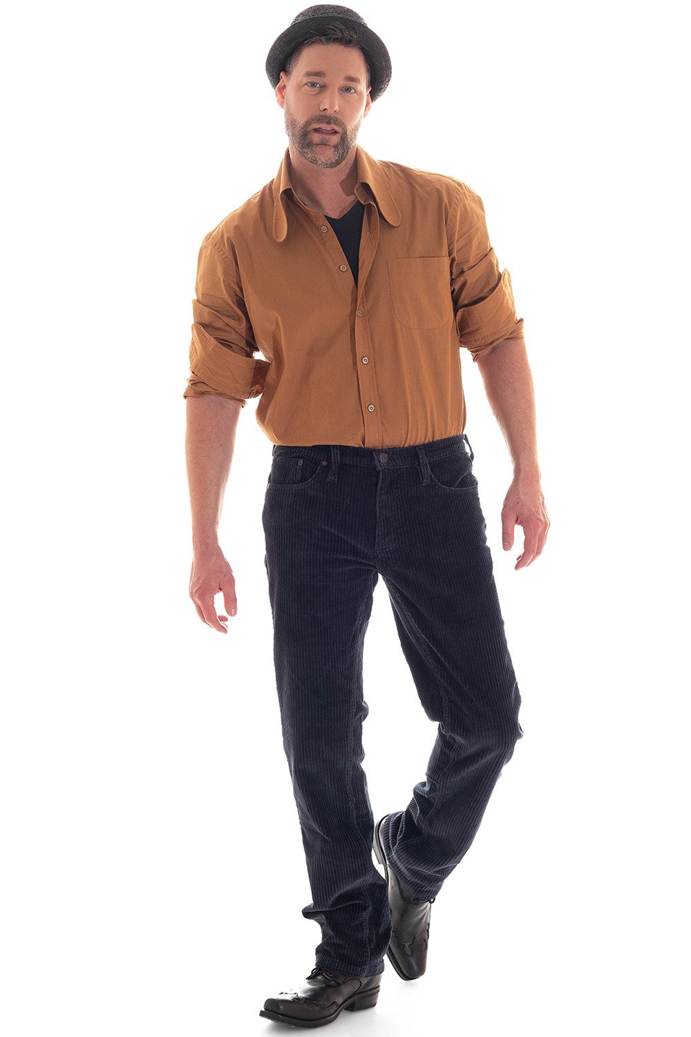 Cordhose Herren in schwarz - Lone Wolf