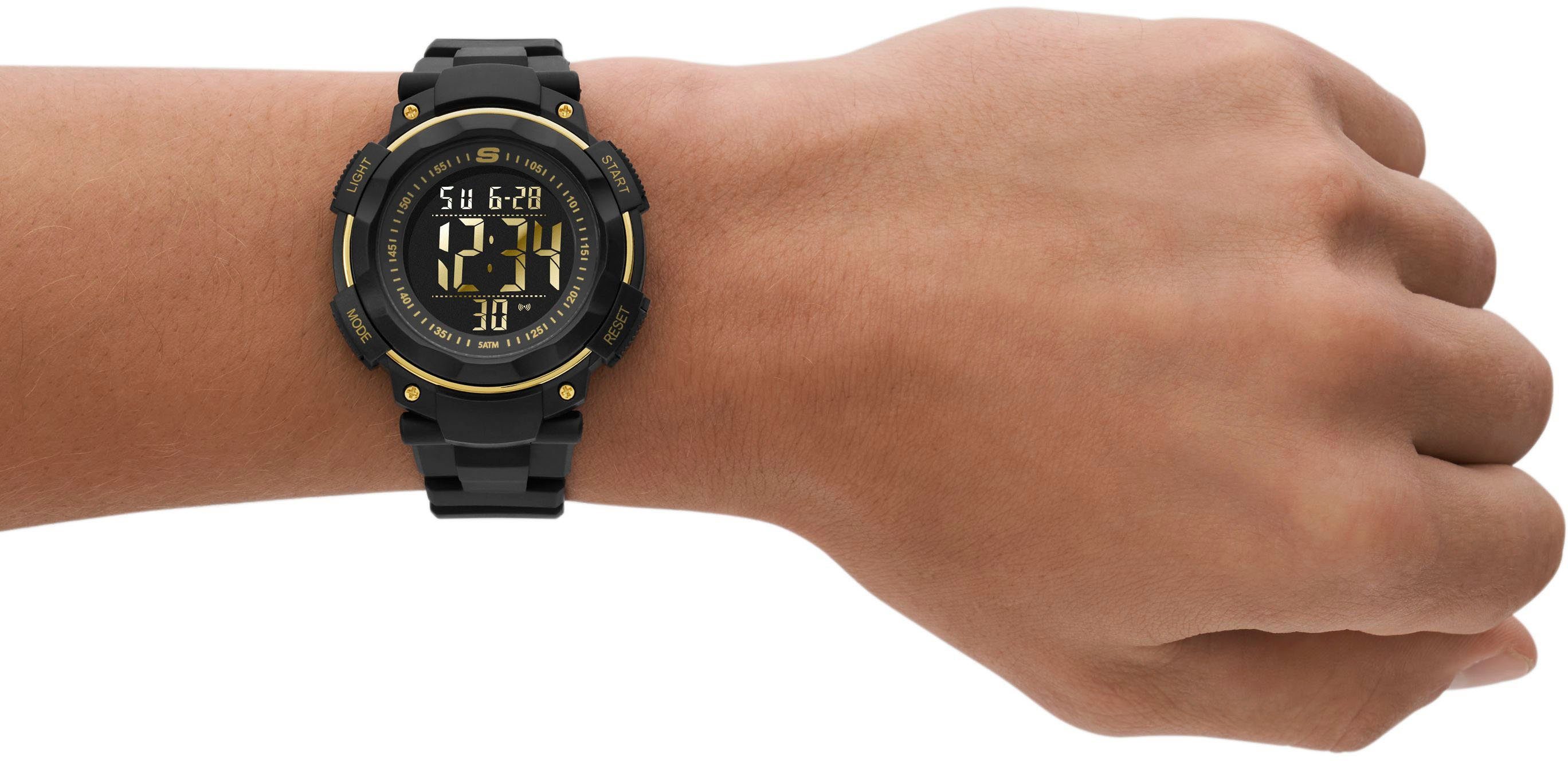 Skechers Chronograph RUHLAND SR1019, Quarzuhr, Armbanduhr, Herrenuhr, digital, Stoppfunktion, Datum