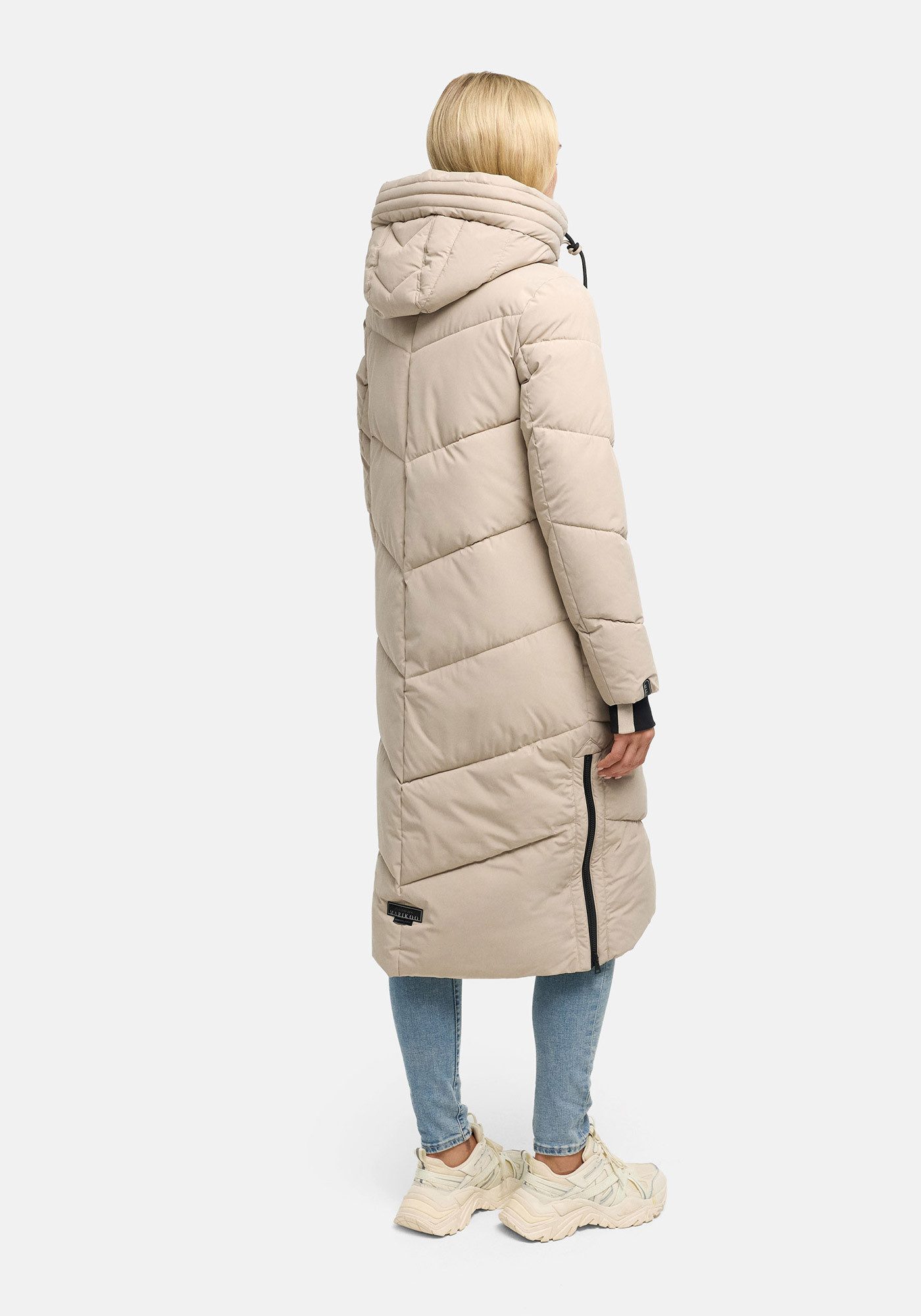 Marikoo Winterjacke Nadaree XVI Stepp Mantel mit großer Kapuze – Bild 4 von 5