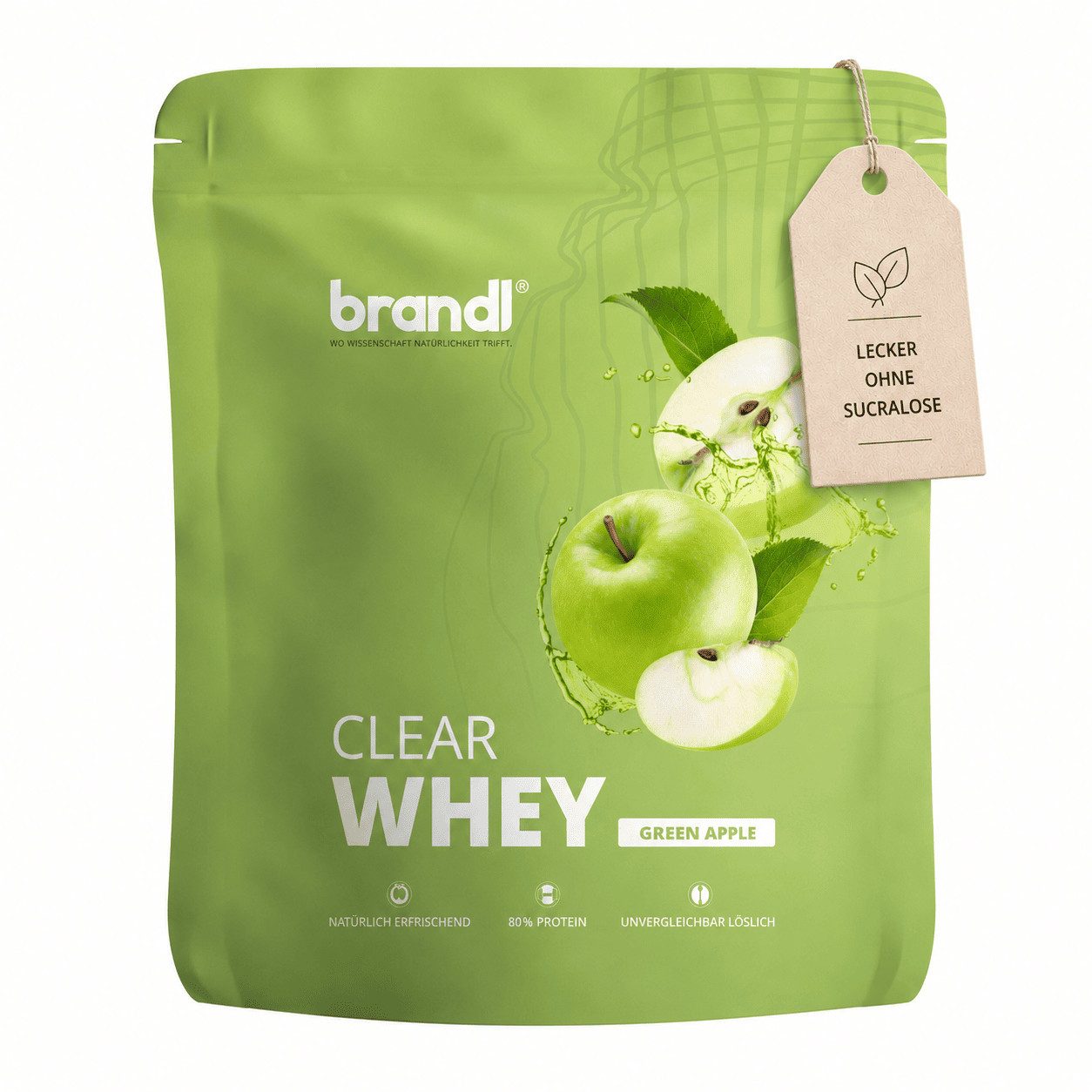 Brandl Nutrition Clear Whey Isolate - 80% Eiweiß Pulver, Whey Protein ohne Sucralose Pulver, Proteinpulver mit natürlichem high Protein, made in Germany