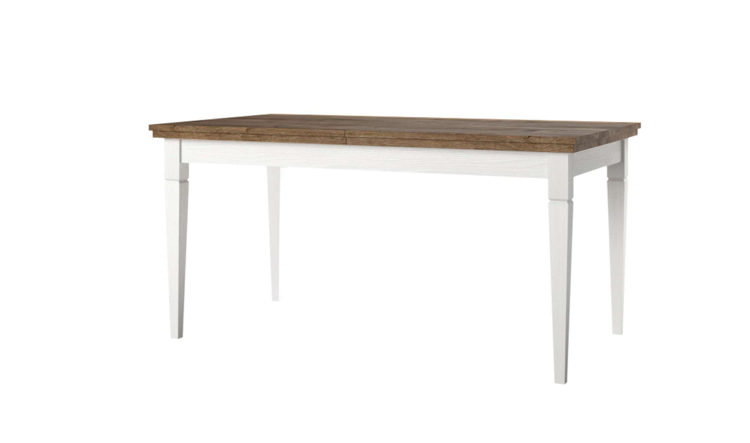 Stylefy Esstisch Elvira (Esstisch, Tisch), rechteckig, ausziehbar, viel Stauraum, Modern Design Weiß - Lefkas Eiche