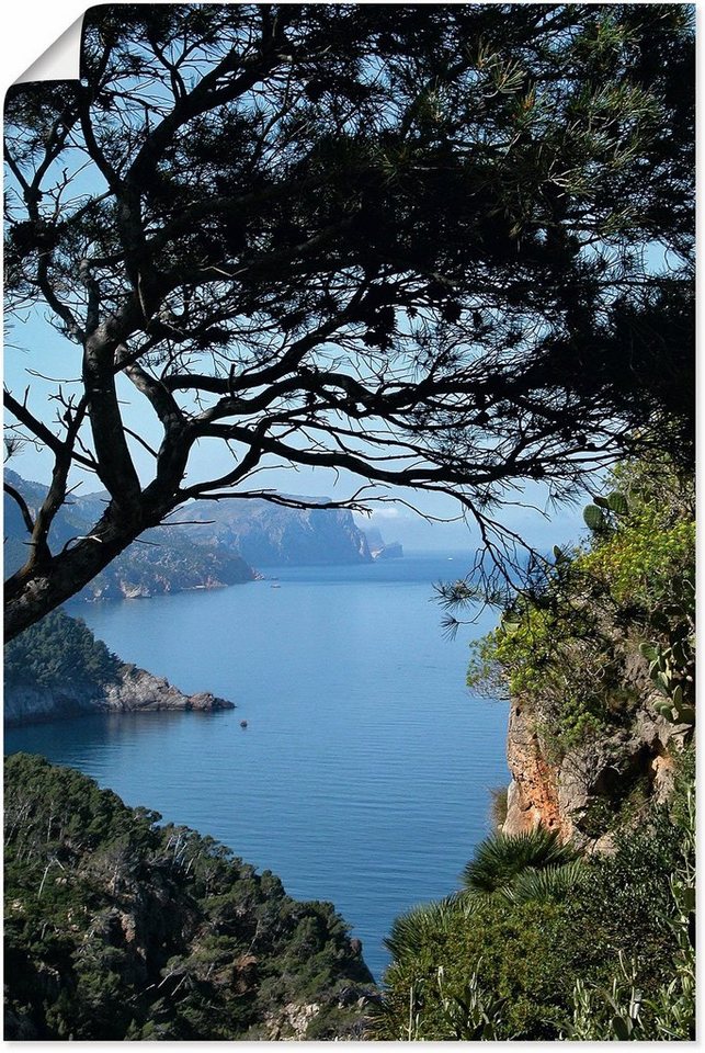 Artland Wandbild Typische Cala auf Mallorca - Spanien, Gewässer (1 St), als  Alubild, Leinwandbild, Wandaufkleber oder Poster in versch. Größen