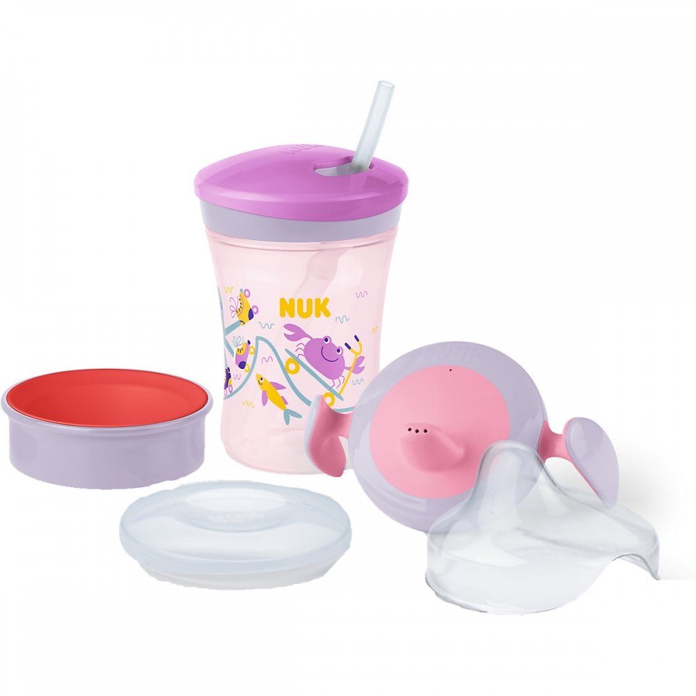 Babyflasche - rosa 1 - Evolution Trinklernset - Girl NUK 230 5 teilig All-in ml