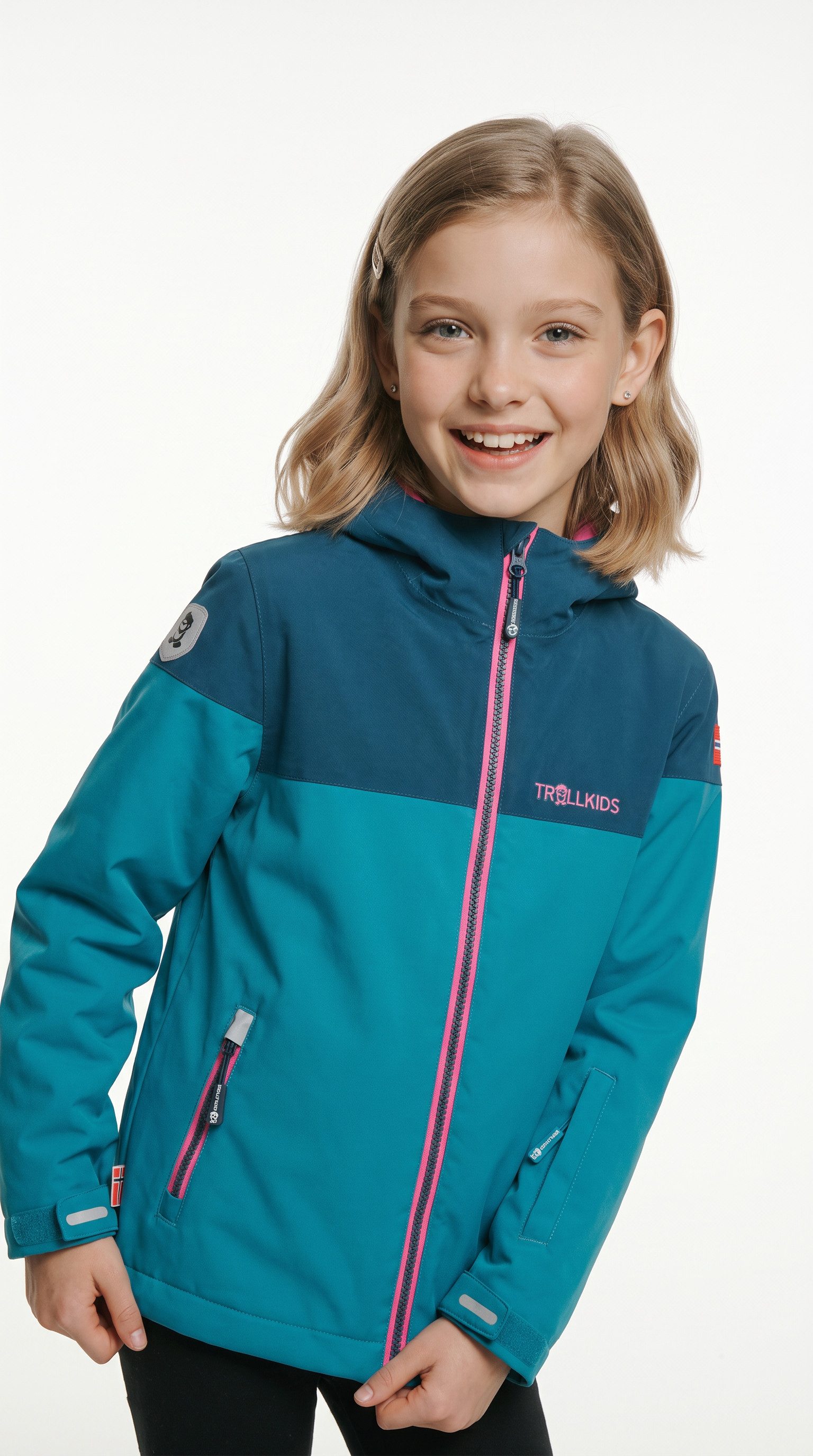 TROLLKIDS Winterjacke GIRLS HALLINGDAL JACKET sportlich, aus Polyester, atmungsaktiv, wasserdicht, winddicht