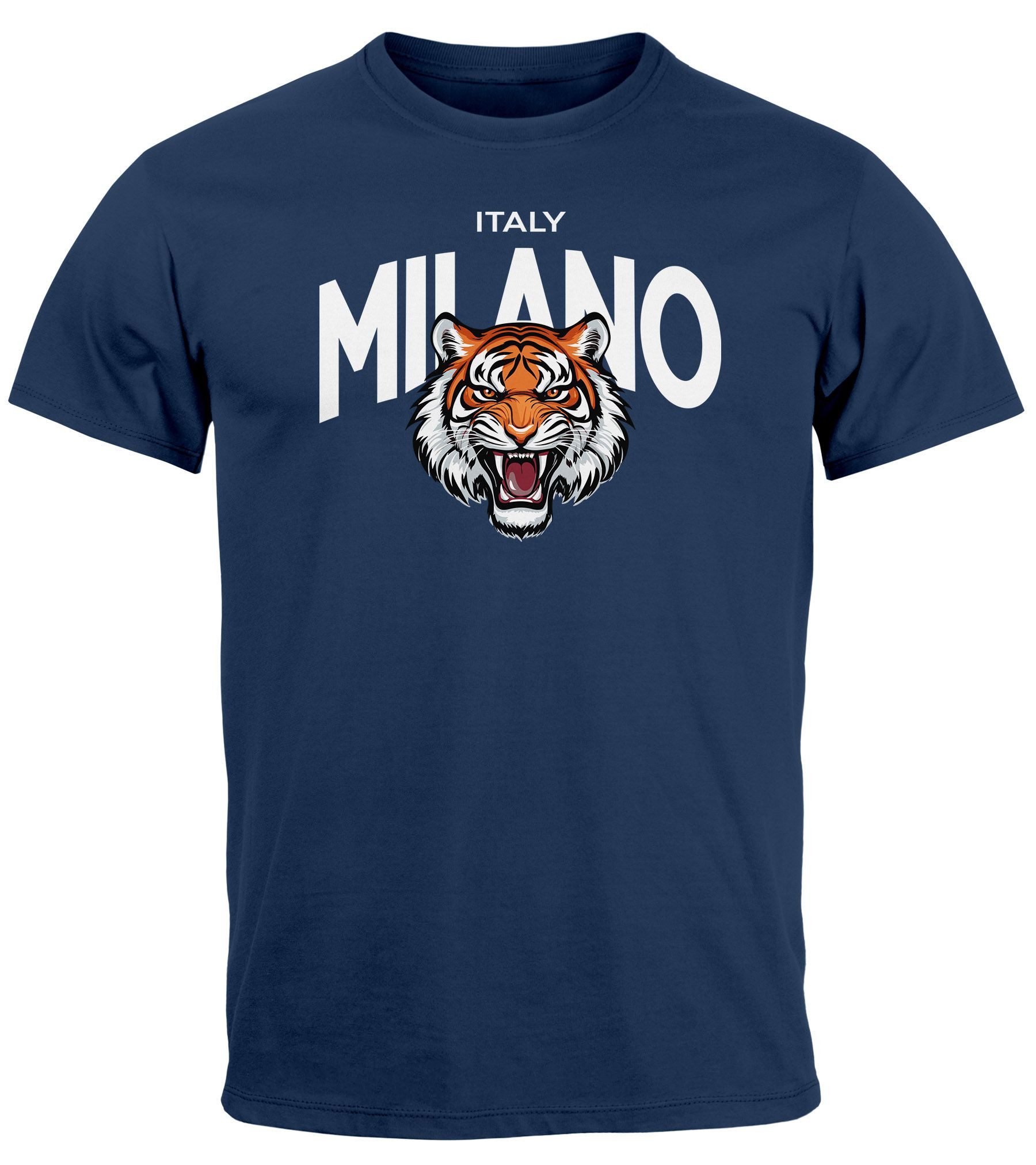 Neverless Print-Shirt Herren T-Shirt Tiger Frontprint günstig online kaufen