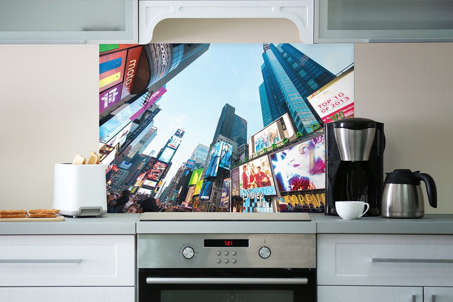 Times New Square York, Küchenrückwand in Wallario (1-tlg)