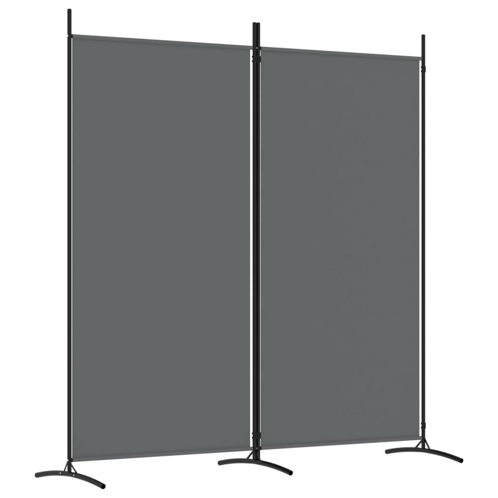 vidaXL Paravent 175 x 180 cm 2-tlg Paravent Anthrazit 175x180 cm Stoff Spanische Wand