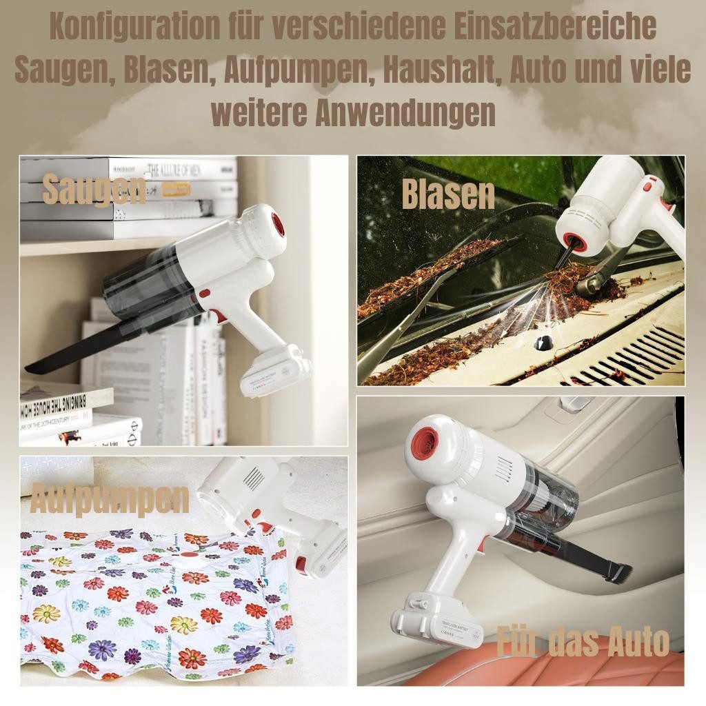 Goldstern-Tech Akku-Stielstaubsauger, 2-in-1 Akku-Staubsauger mit HEPA-Filter und 30 Min Laufzeit