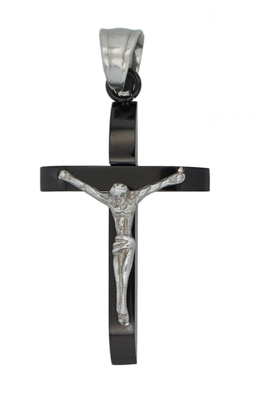 Kettenanhänger stylischer Kreuz Anhänger aus Edelstahl