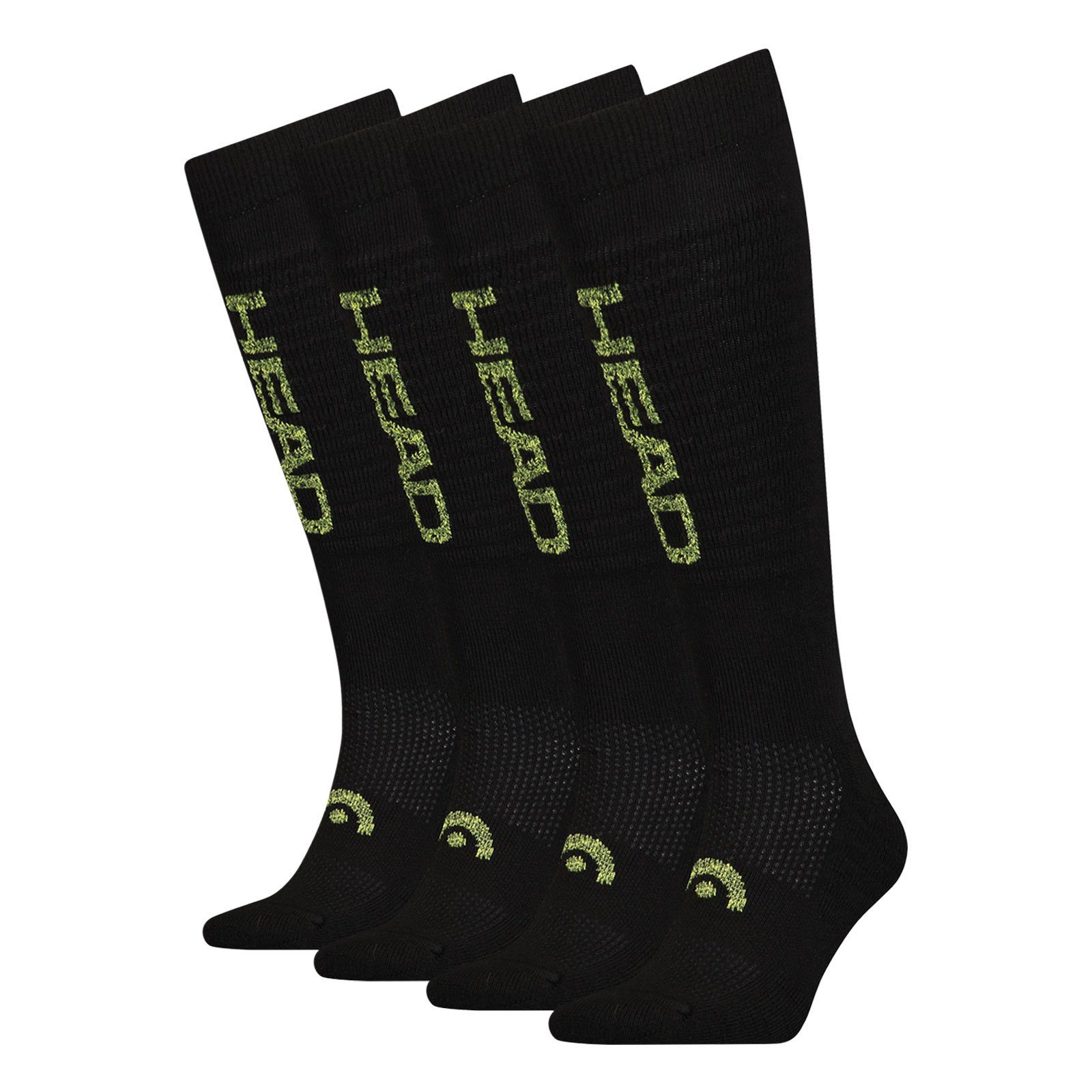 Head Лижні шкарпетки Ski Beginner Logo Kneehigh (2-Paar) mit atmungsaktiven Mesheinsätzen