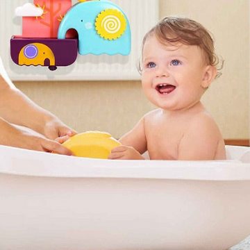 SYOSIN Badespielzeug Babyspaß in der Wanne: Kinder-Badespielzeug, Interaktive Badezeit mit drehenden Zahnrädern und buntem Design