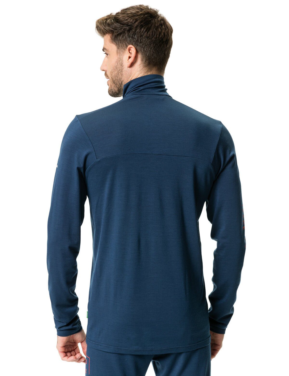 T-Shirt Monviso LS (1-tlg) sea VAUDE dark Halfzip T-Shirt Men's Wool