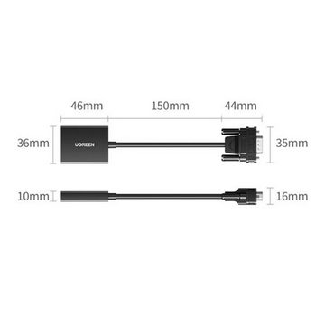 UGREEN Kabel Adapterkabel VGA (männlich) - HDMI (weiblich) 0,15m HDMI-Adapter