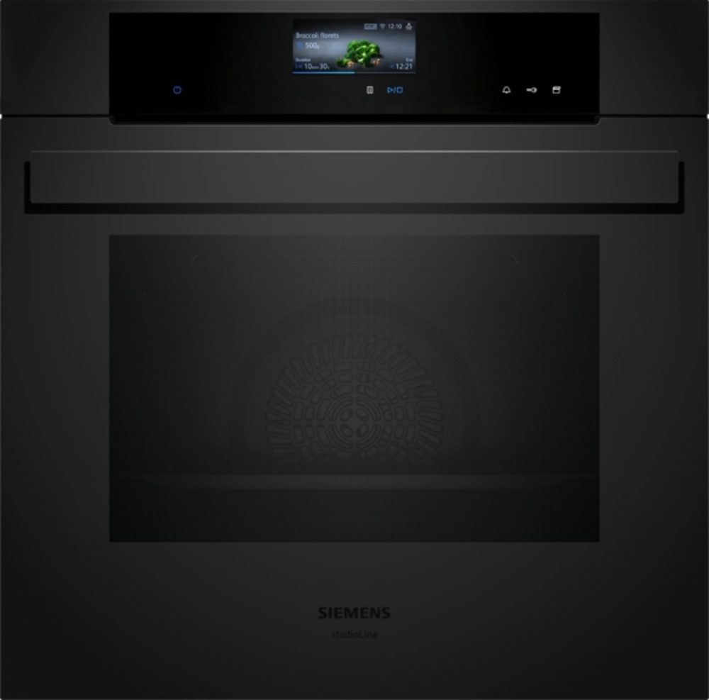 SIEMENS Dampfbackofen iQ700 HS936GCM1, iQ700 Einbau-Dampfbackofen Matt Schwarz, Edelstahl, EEK: A+