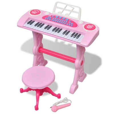 vidaXL Spielzeug-Musikinstrument »Kinder Keyboard Spielzeug Piano mit Hocker/Mikrofon 37 Tasten Rosa«