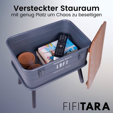 FIFITARA Beistelltisch industrial Style (3-St., 3-er Set), Retro Nachttisch, Ablagetisch, Konsolentisch, Metall mit Stauraum