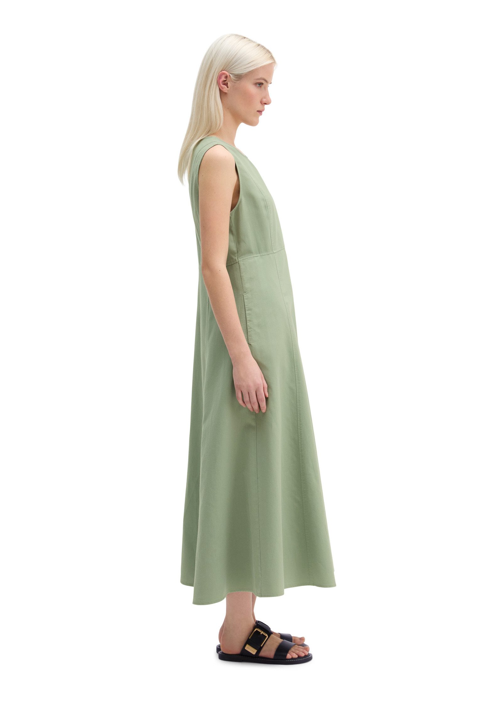 Marc O'Polo Midikleid aus Organic-Cotton-Lyocell-Leinen-Mix
