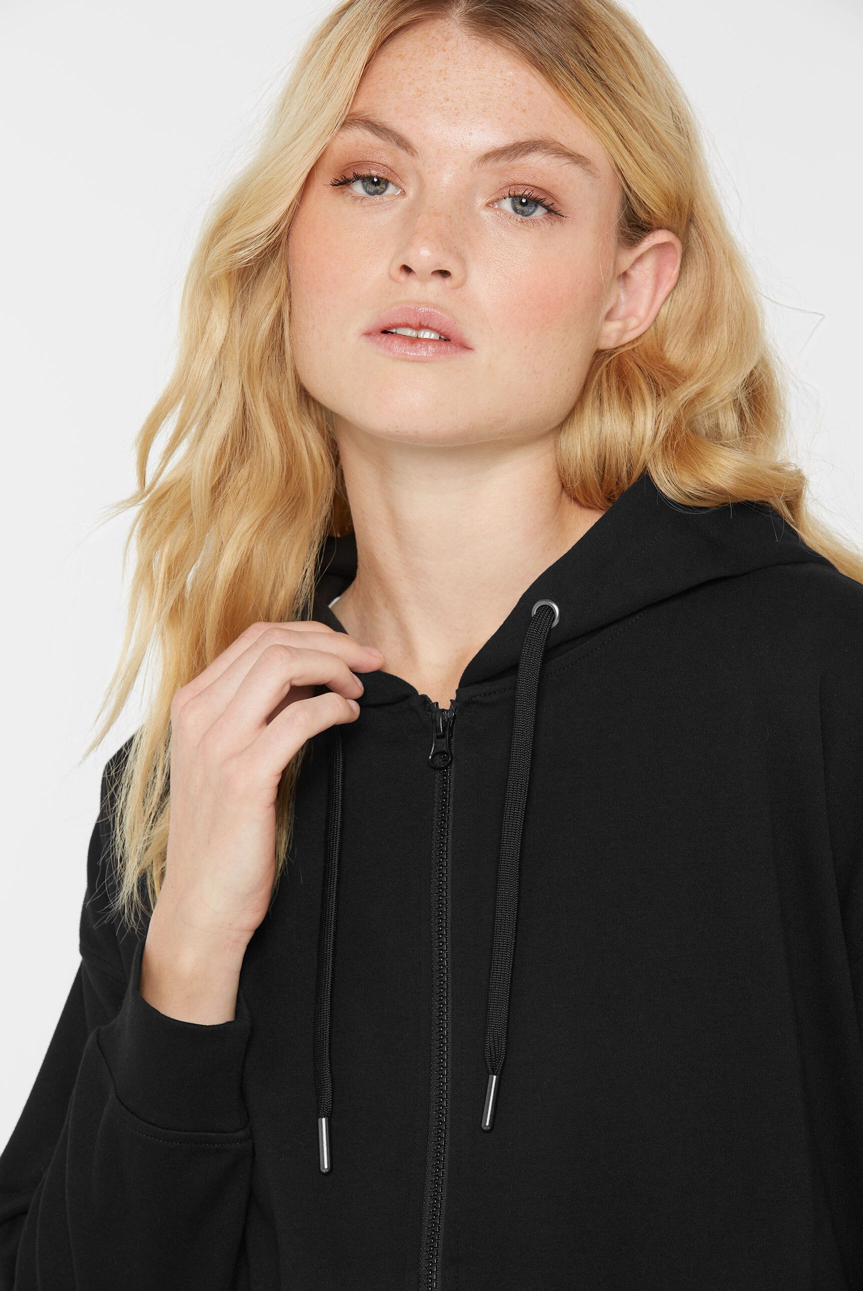 SENSES.THE LABEL Kapuzensweatjacke mit Baumwolle – Bild 4 von 5