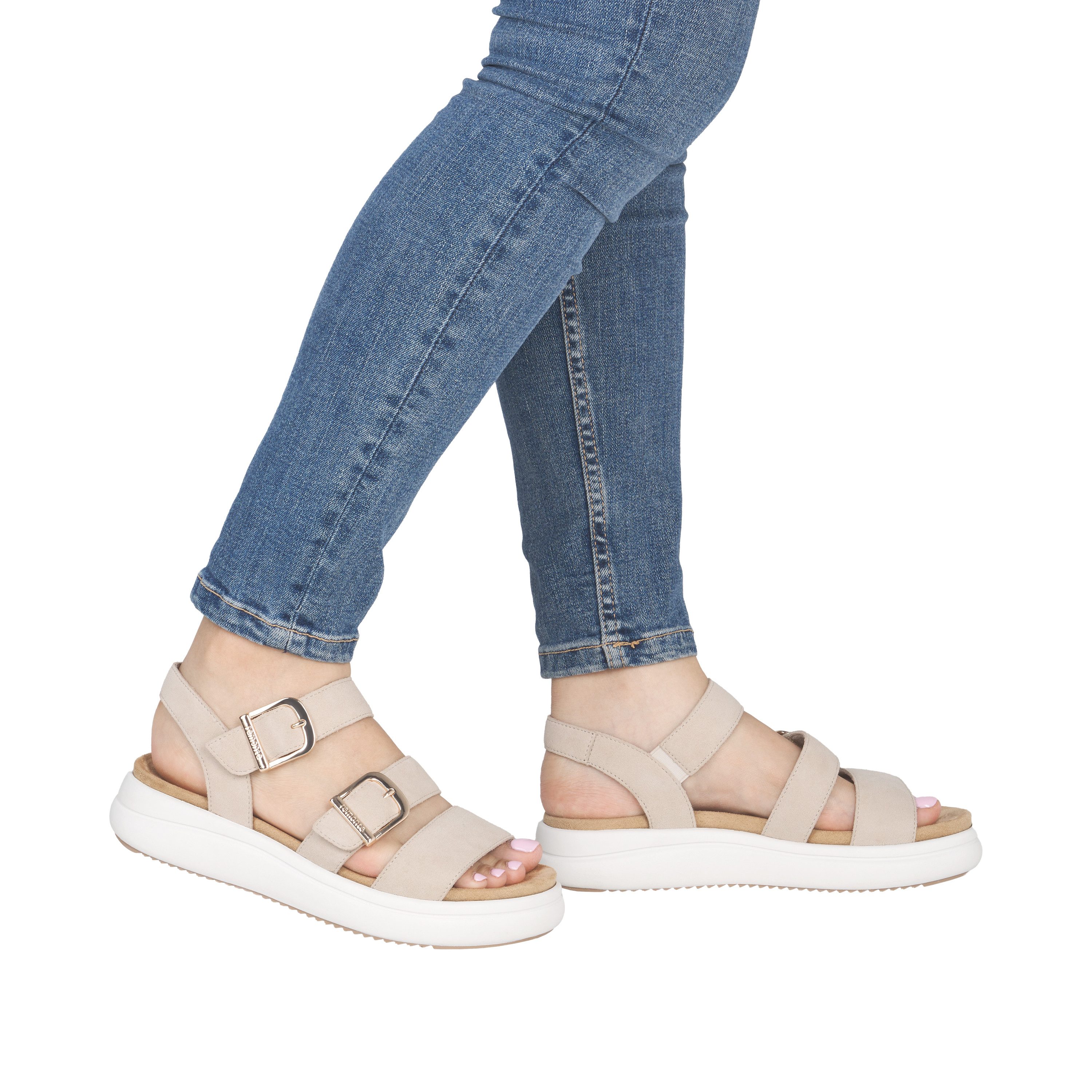 Remonte Plateausandale Sommerschuh, Sandale mit Softfußbett und zwei Klettv günstig online kaufen