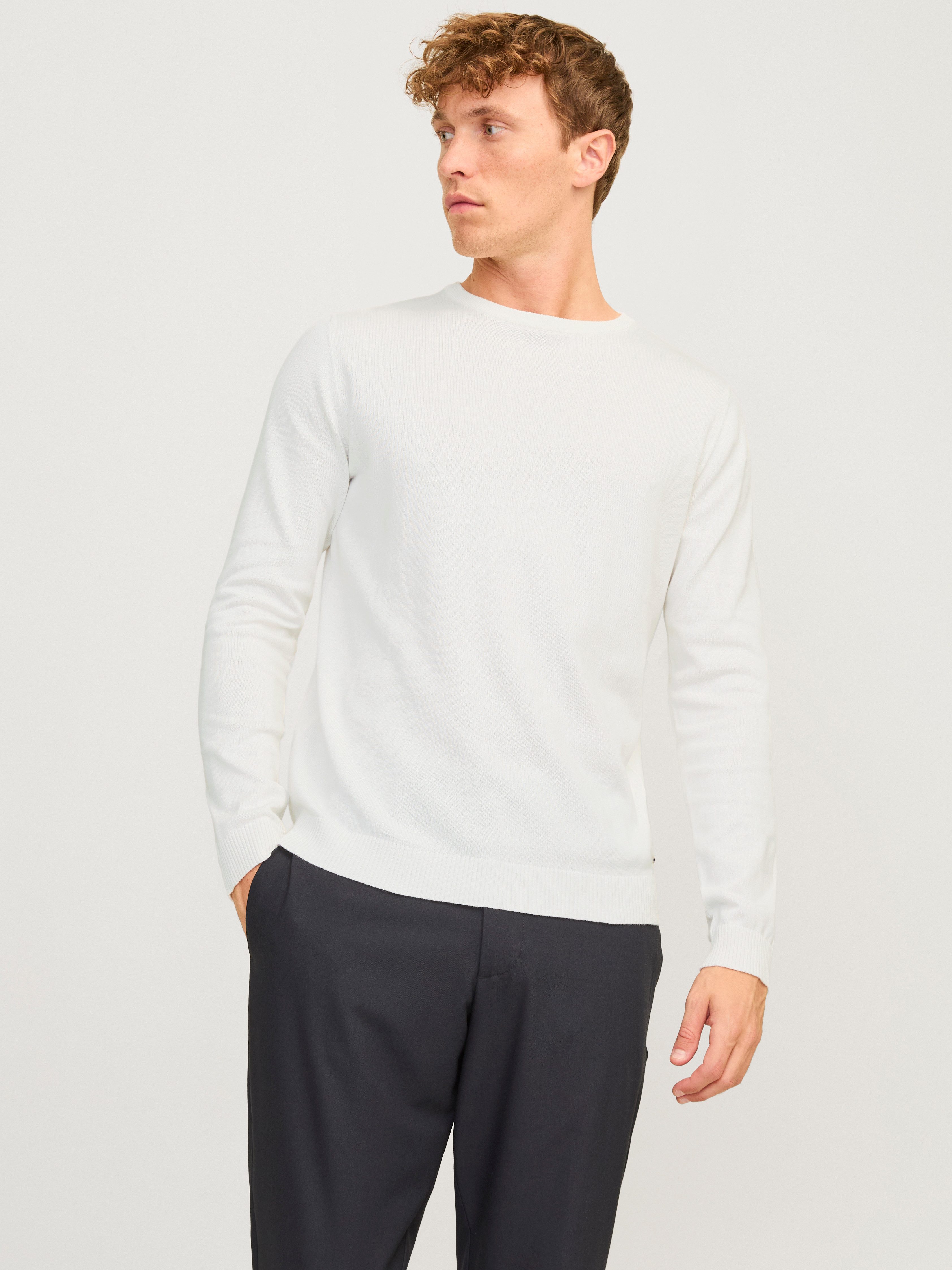 Rundhalspullover JJEBASIC KNIT CREW NECK NOOS