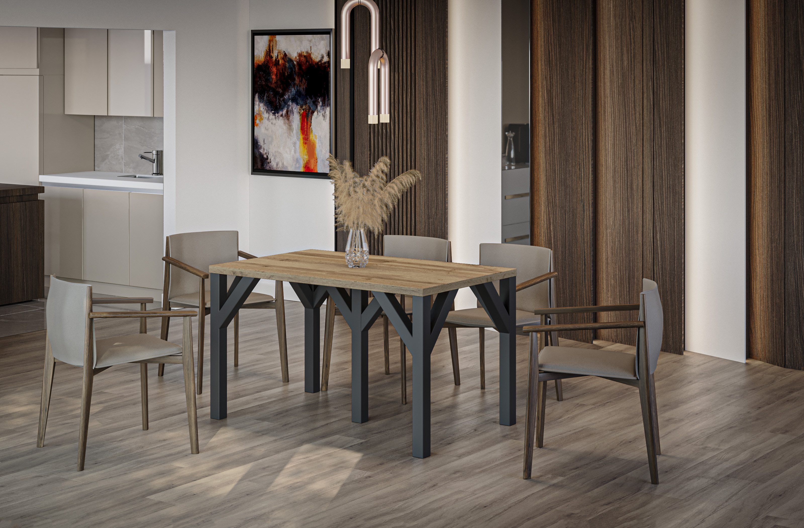 Endo-Moebel Kulissen-Esstisch XXL Dunaj 130-405cm ausziehbar erweiterbar ex günstig online kaufen