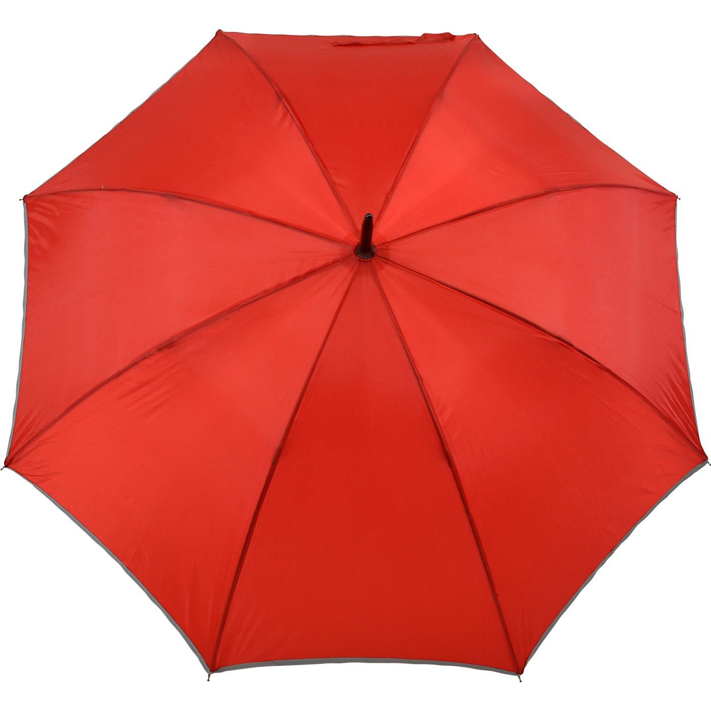 Stockregenschirm Falcone® reflektierende Impliva Fiberglas Sicherheitsschirm reflex Borte, Reflex leichter rot
