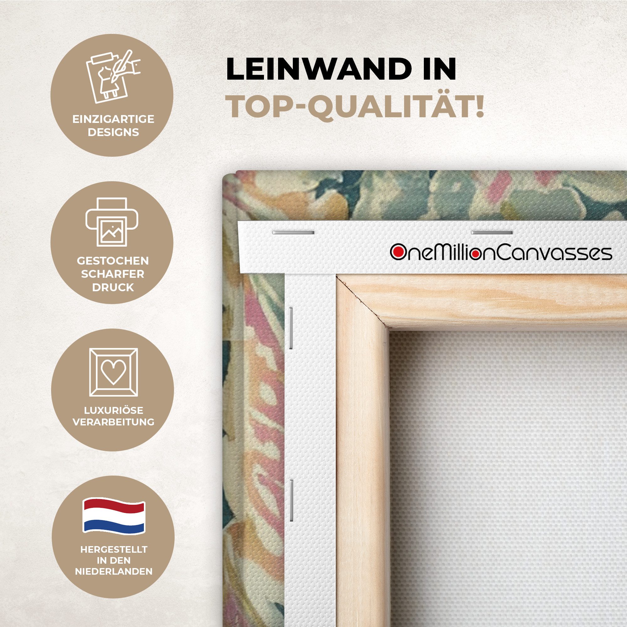 OneMillionCanvasses® Leinwandbild Gemustert - Bunt - günstig online kaufen