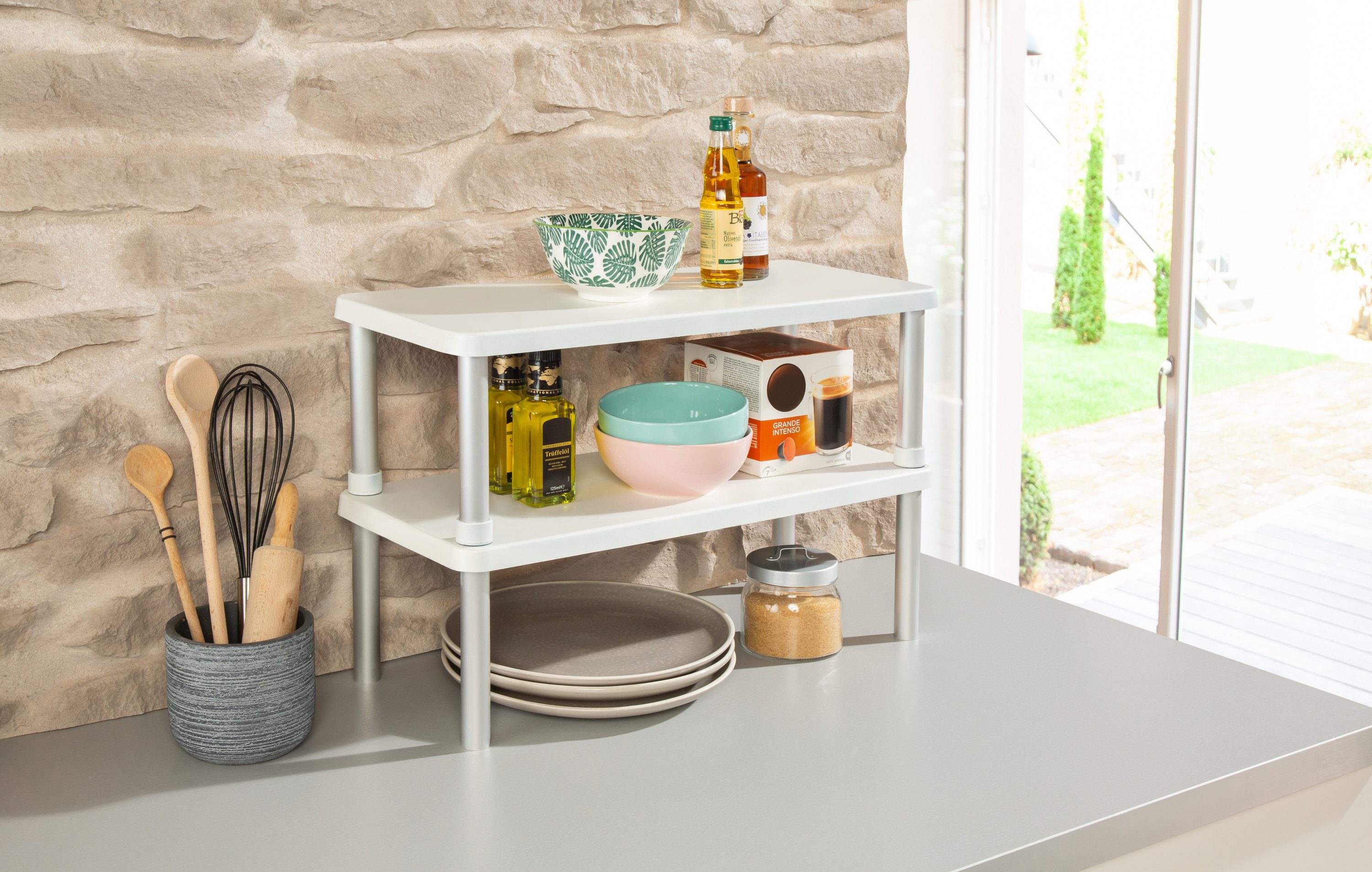 Ruco Küchenregal, 2 Etagen, Aluminium/Kunststoff günstig online kaufen