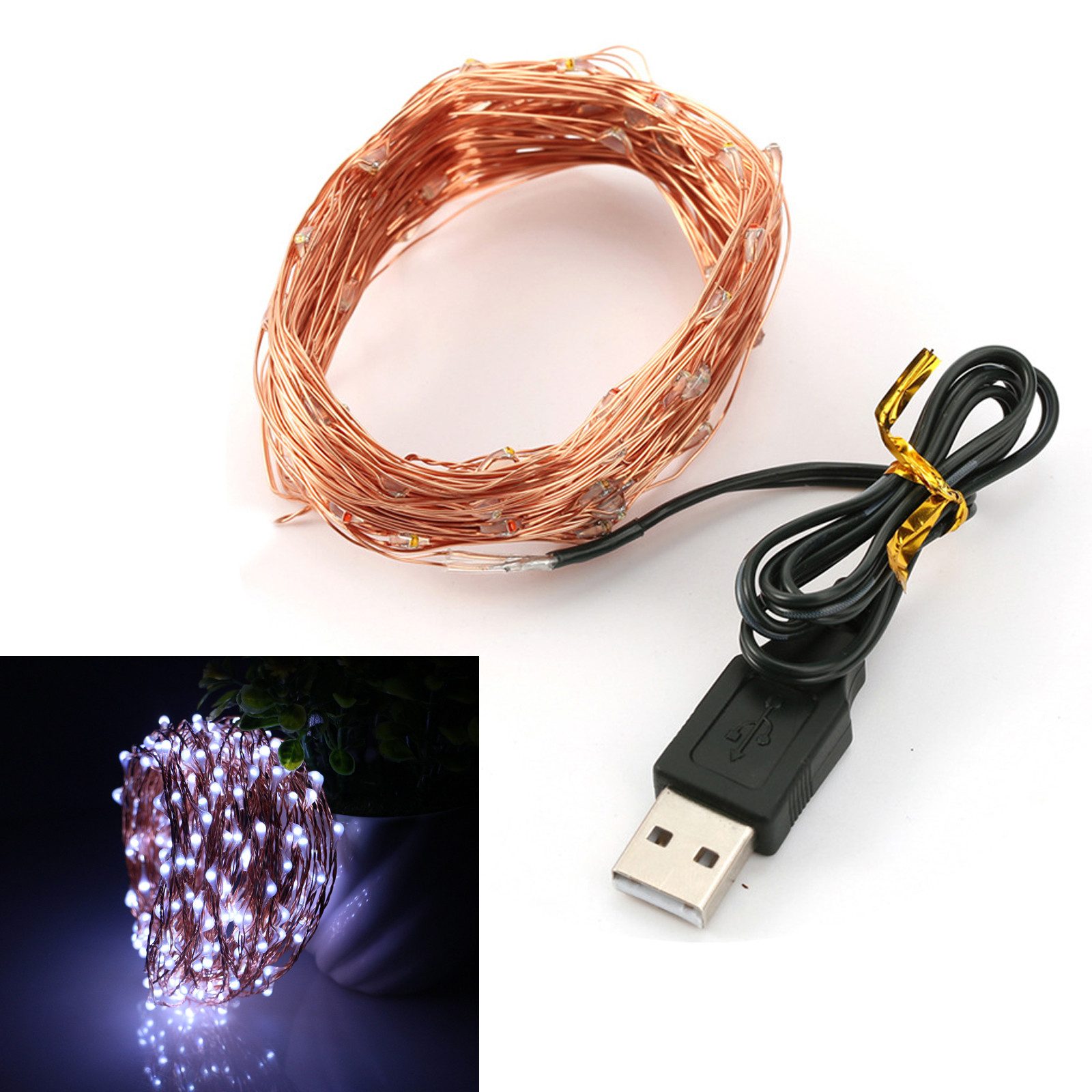 MUPOO Lichterkette Led Lichterkette, 5M 50 LED/10M 100LED/20M 200 LED Kupfe günstig online kaufen