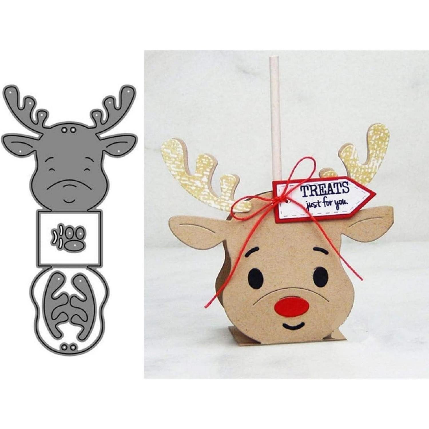 LuxusKollektion Motivstanzer Stanzschablone Hirsch Box Scrapbooking DIY Weihnachten Festival Dekor