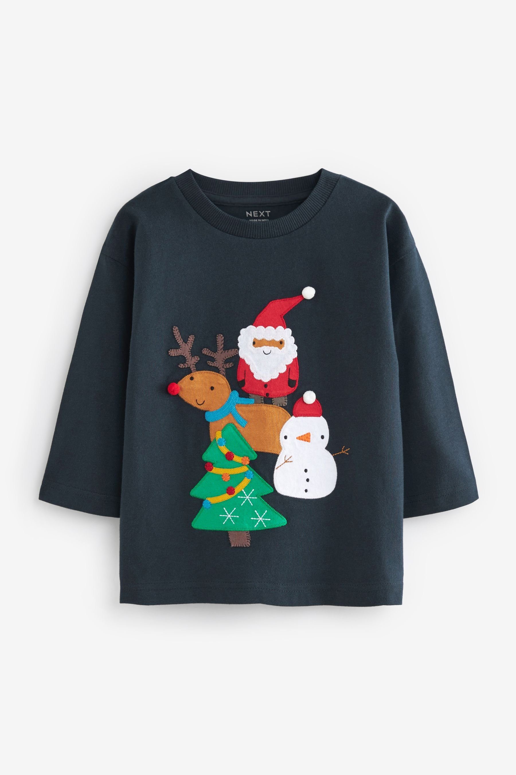 Next Langarmshirt Langärmeliges Weihnachtsshirt (1-tlg)