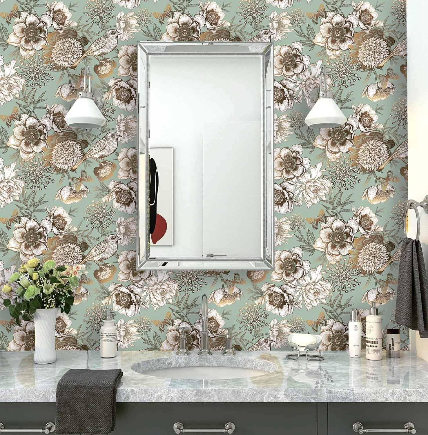 Coonoor Fliesenaufkleber Tapete Selbstklebende Fototapete Wandpapier Blume günstig online kaufen