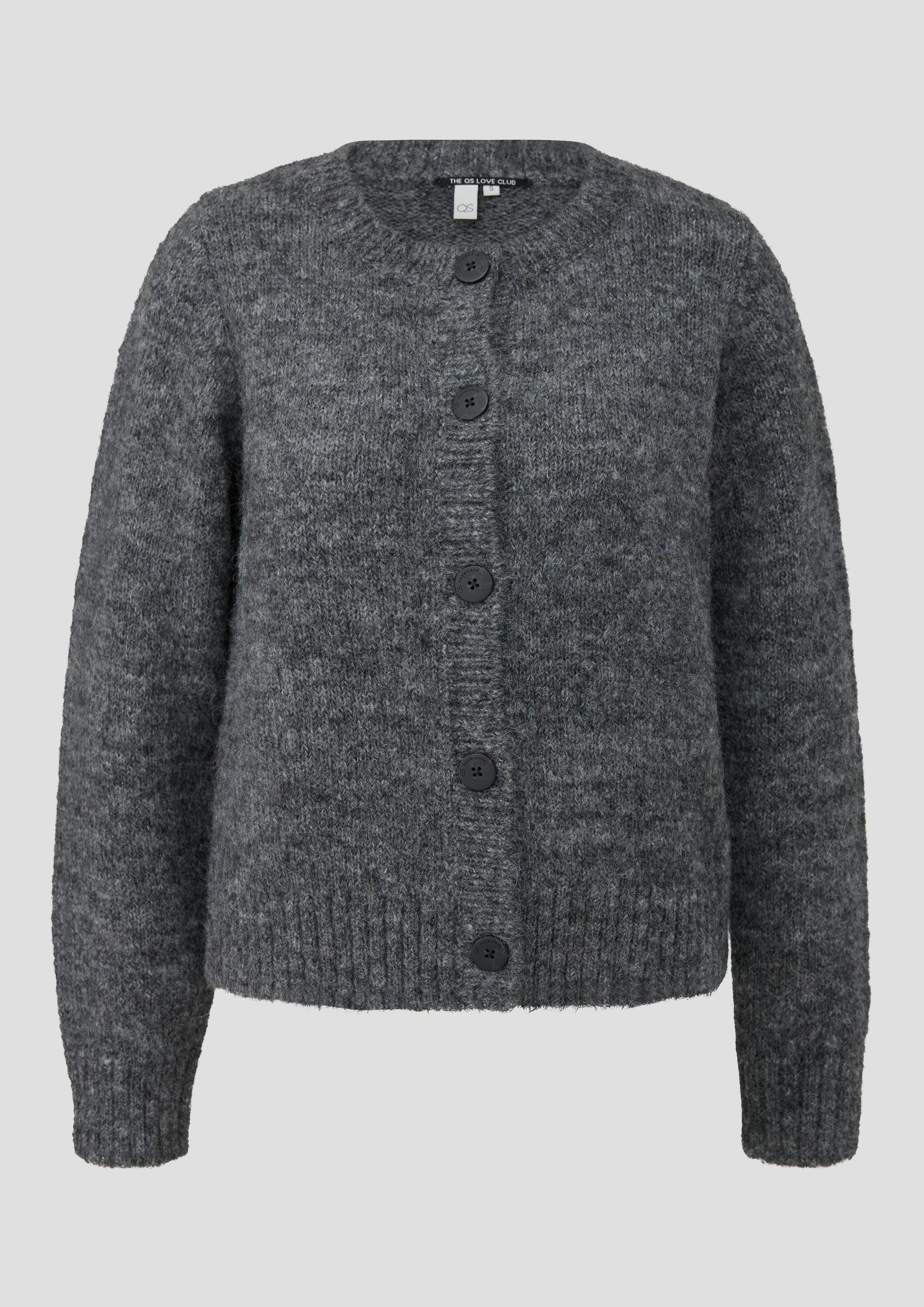 QS Cardigan Strickjacke Flauschige Strickjacke