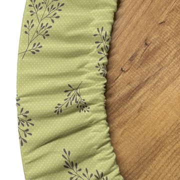 Abakuhaus Tischdecke Rundum-elastische Stofftischdecke, Natur Blätter Zweige Punkte Kunst