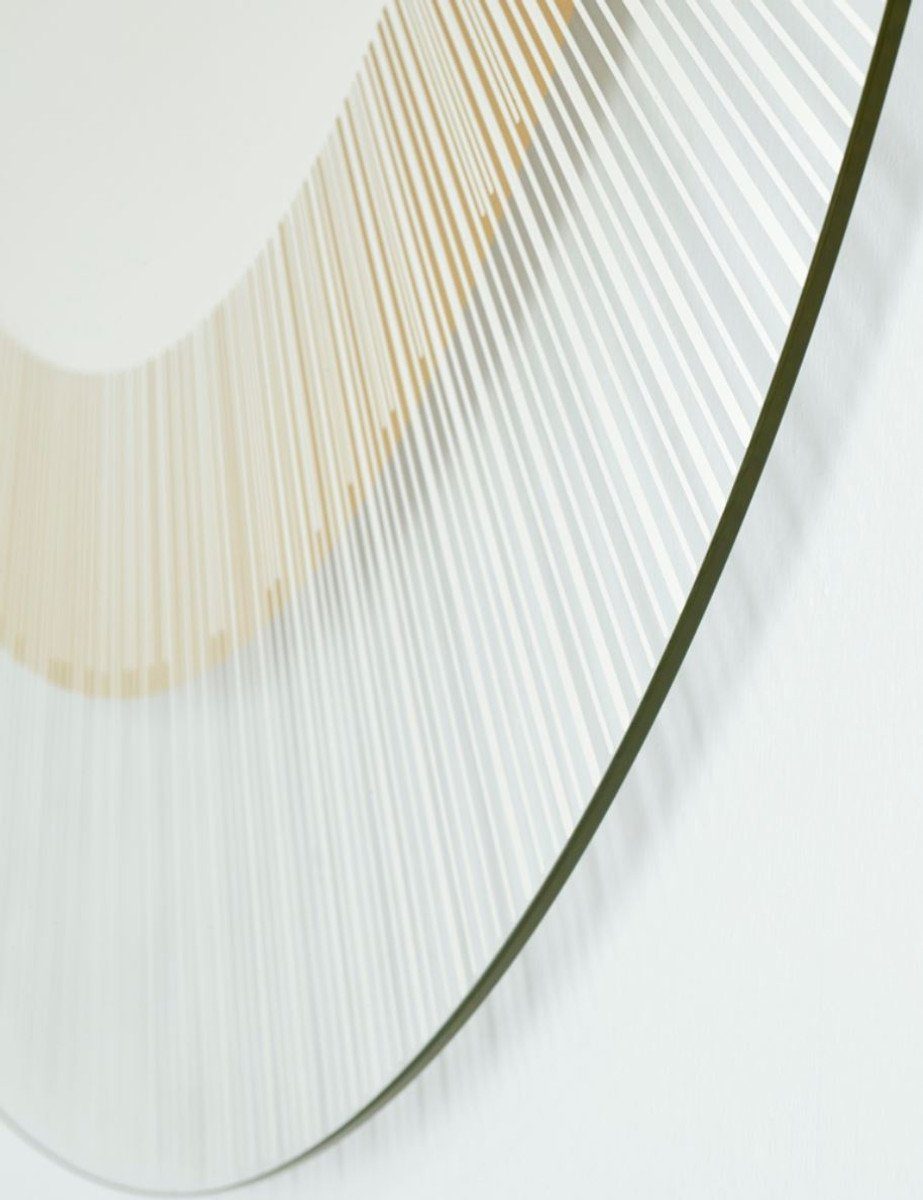 Casa Padrino Spiegel Luxus Designer Designermöbel - Spiegel Wohnzimmer Bronze 105 cm Ø