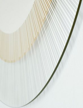 Casa Padrino Spiegel Luxus Designer Wohnzimmer Spiegel Bronze Ø 105 cm - Designermöbel