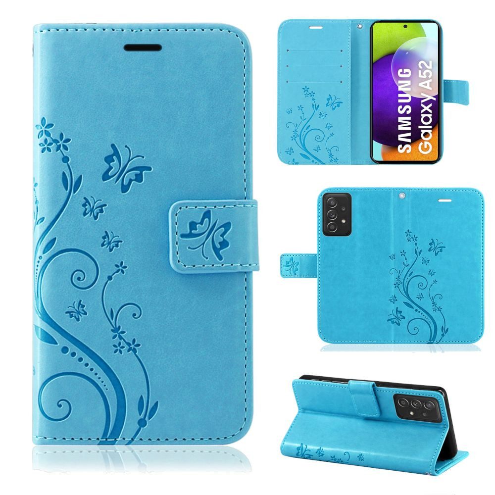 betterfon Handyhülle Handytasche für Samsung Galaxy A52 5G Wallet Case Handyhülle Grau, Wallet Case mit Kartenfächern Magnetverschluss und weicher Innenhülle