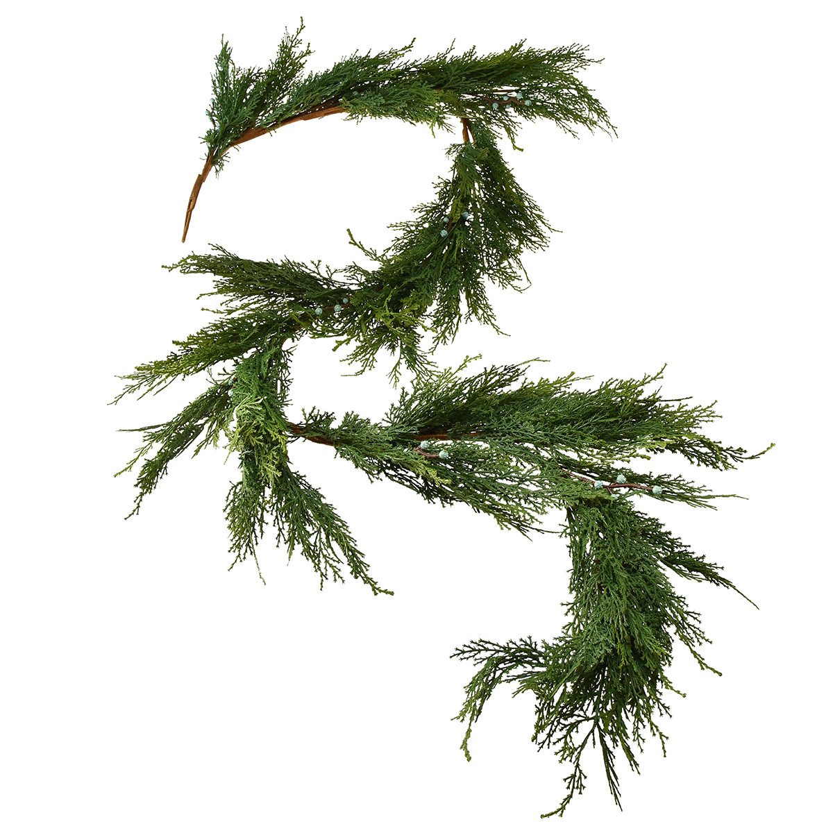 Winterliche Kunstpflanze Tannengirlande Thuja Grün mit günstig online kaufen