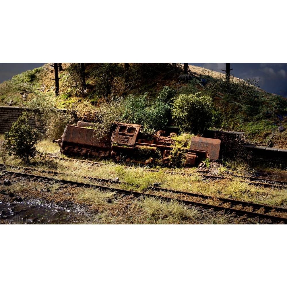 Modelleisenbahn-Fertiggelände H0 Vergessener Ort Lokomotive