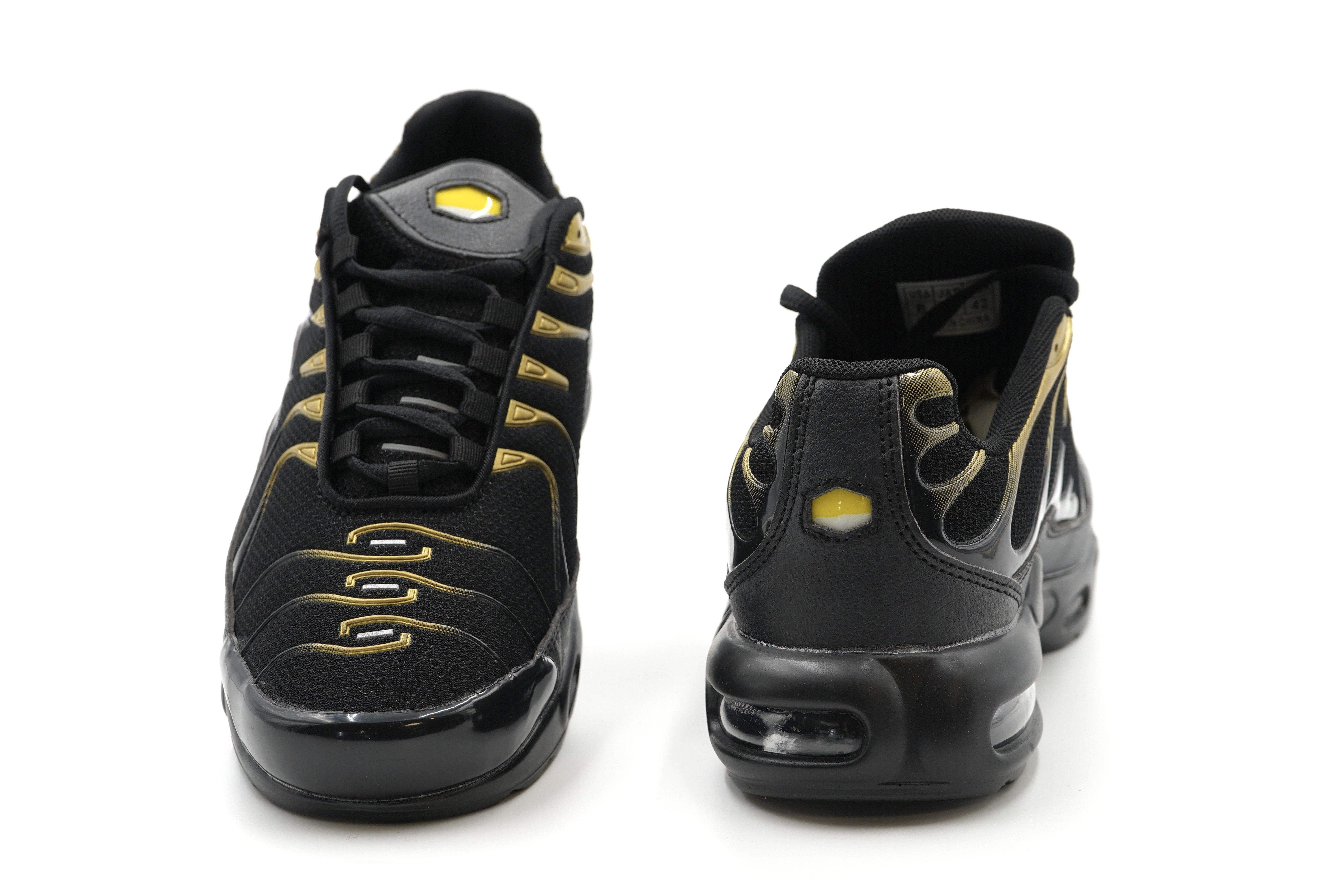 Sonderpostendiscount Herrenschuhe Sneaker mit Luftpolster K53-7 Black/ Gold günstig online kaufen