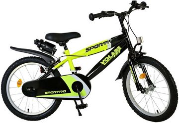 Volare Kinderfahrrad 18 Zoll Fahrrad Kinderfahrrad MTB BMX Rad Bike Sportivo Gelb 2075, 1 Gang, Seitenständer, Schutzbleche, Trinkflasche, Kettenschutz