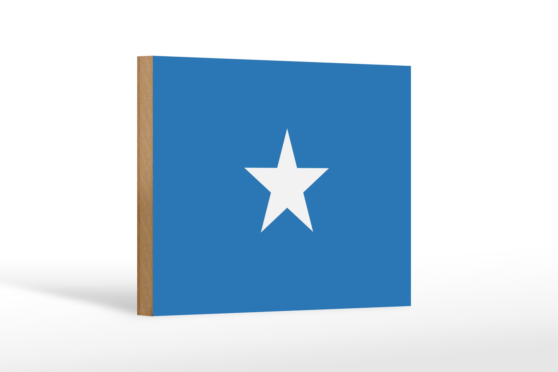 Femer GmbH Holzbild Flagge Somalias 18x12 cm Flag of Somalia, Flaggen (1 St), Glatte Holzfaserplatte (MDF), vorn beschichtet