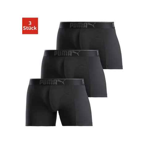 PUMA Boxershorts Lifestyle Sueded Cotton Boxer 3P (Packung, 3-St)