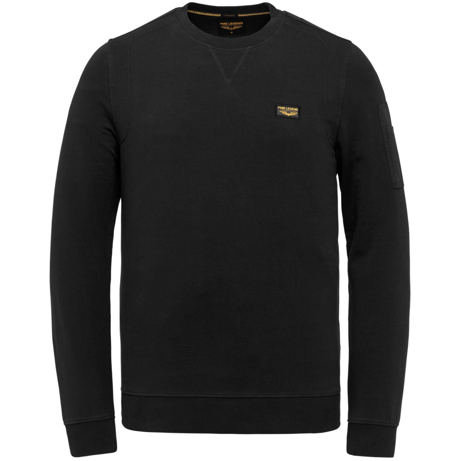 PME LEGEND Sweatshirt AIRSTRIP aus 999 Black Baumwollmix