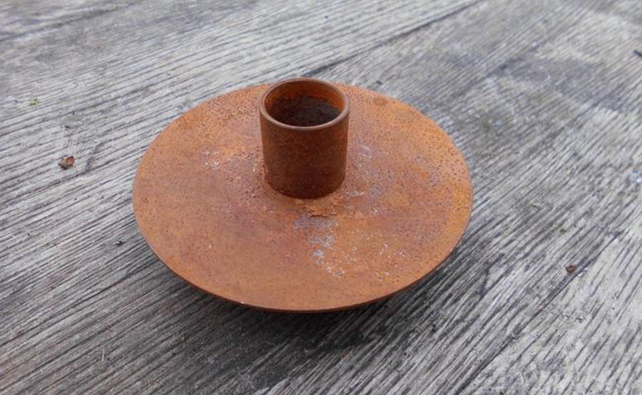 Deko-Impression Kerzenständer Massiver stilvoller Tisch- Kerzenhalter Kerzenständer Eisen Rost (1 St)