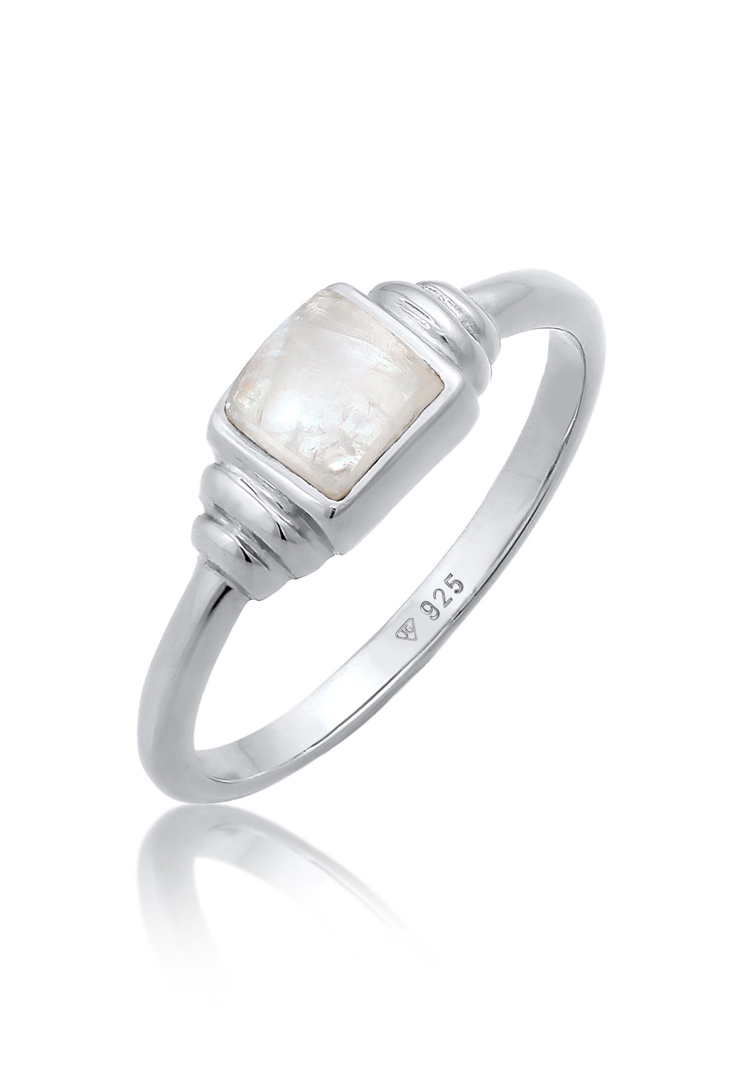 Elli Premium Fingerring Mondstein Quadrat Vintage günstig online kaufen