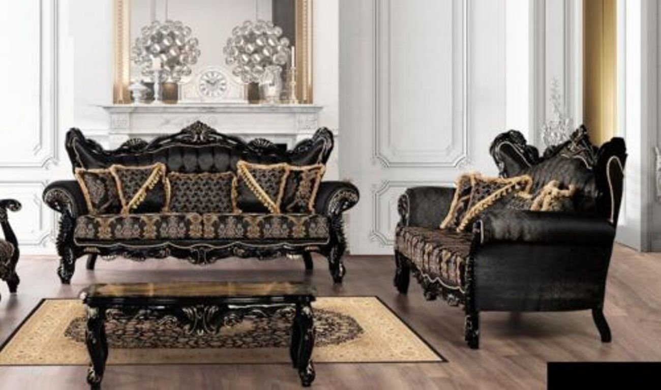 JVmoebel Wohnzimmer-Set, Sofagarnitur 3+3 Sitzer Sofa Sessel Sofas Luxus Garnitur Set Polyester