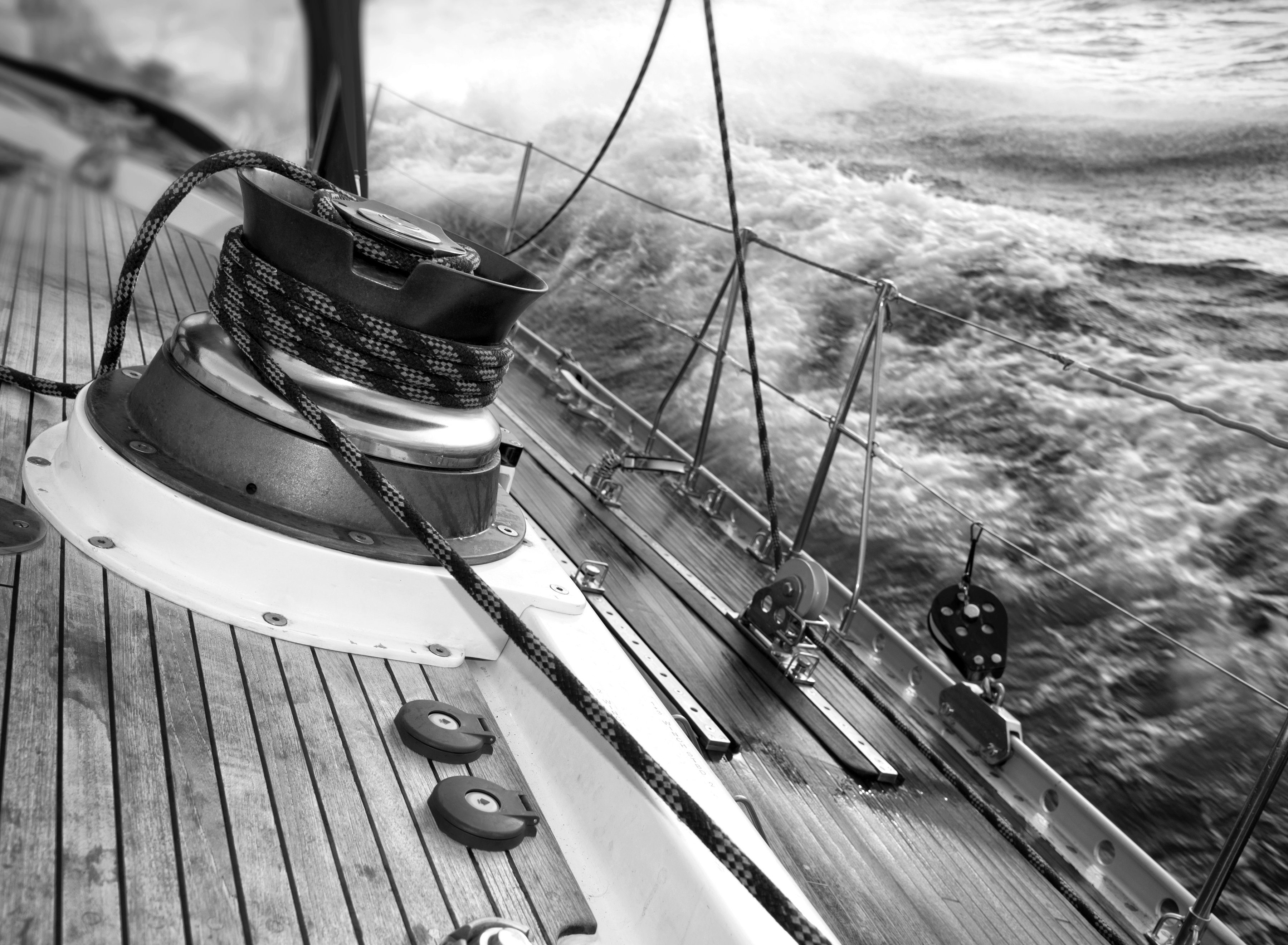 Papermoon Fototapete Boot schwarz & weiß