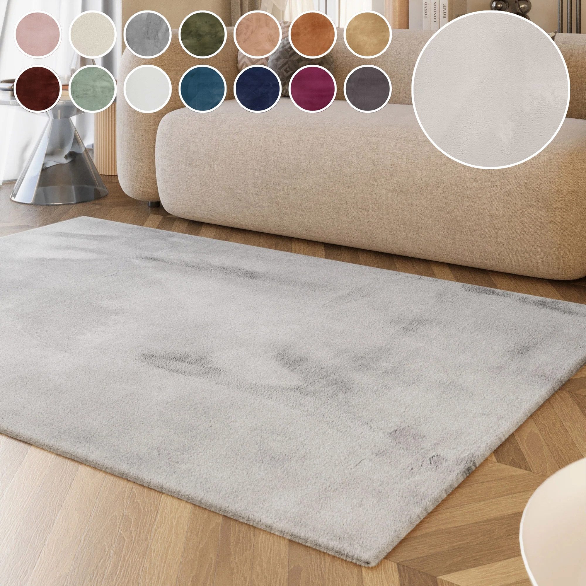 Esprit Hochflor-Teppich Alice ESP-4377, Kunstfell, rechteckig, Höhe: 25 mm, Kaninchenfell-Haptik, besonders weich und dicht, für alle Räume